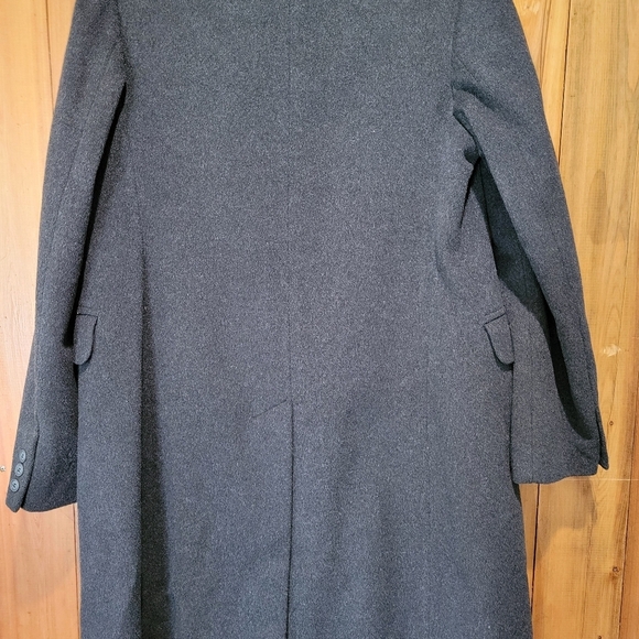 Bradleyjons Black Double-Breasted Pea Coat with Wide Lapels Shell. 60%wool - Picture 8 of 13